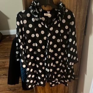 Black and White Polka Dot Shirt